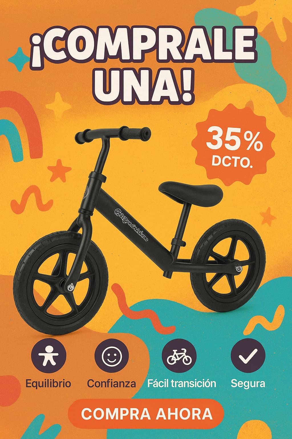 BabyBike- Bicicleta de aprendizaje para mejorar equilibrio.