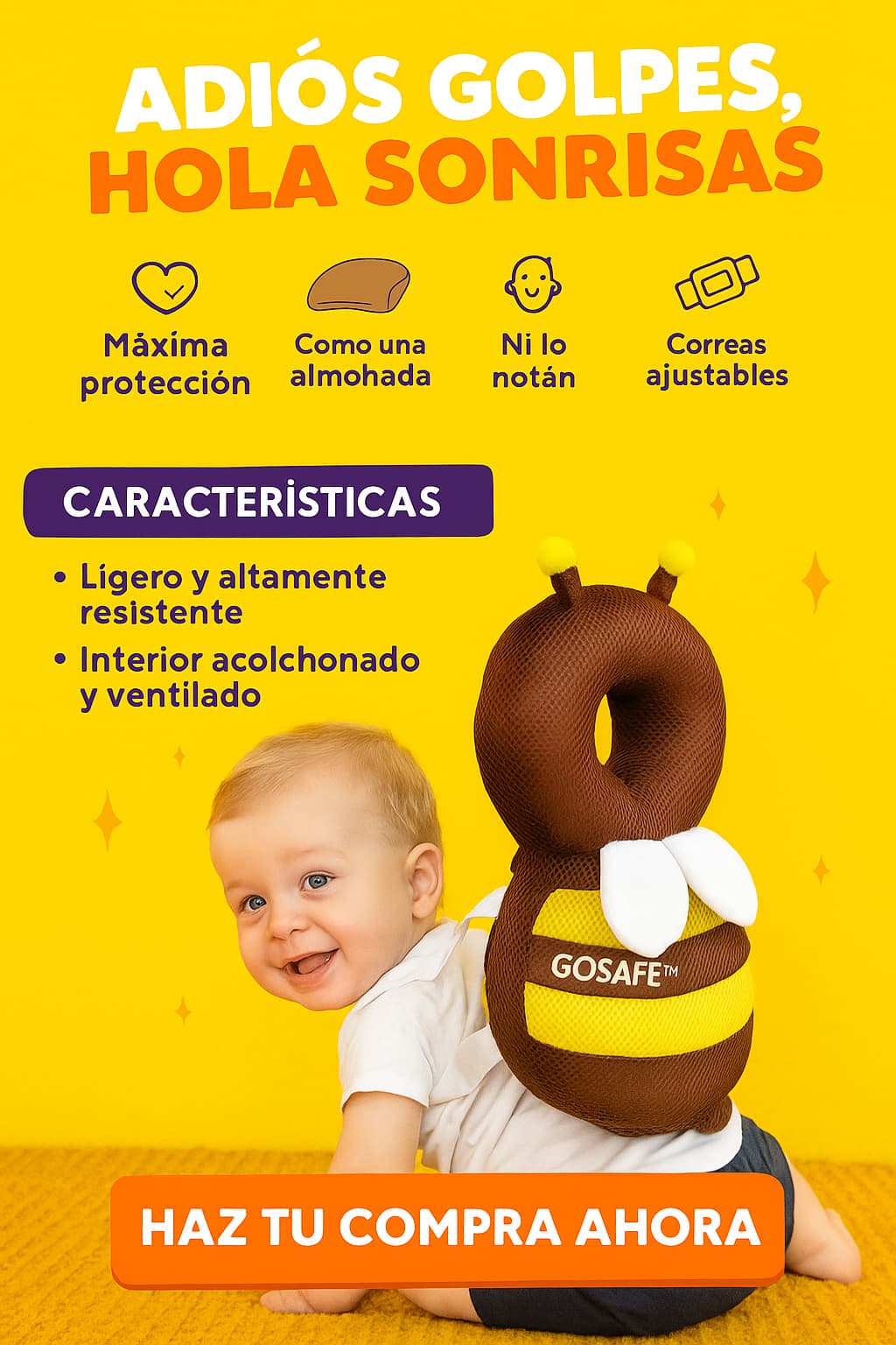 Mochila Anticaída Protectora Para Bebes- Cuida lo más valioso de tu vida y deja que sea libre.