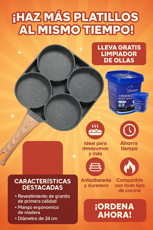 SarténPro 4X + REGALO!!! Limpiador de Ollas Pro Grande.