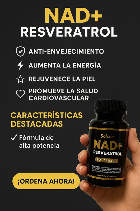 NAD + RESVERATROL- Siéntete 20 años menos mayor.