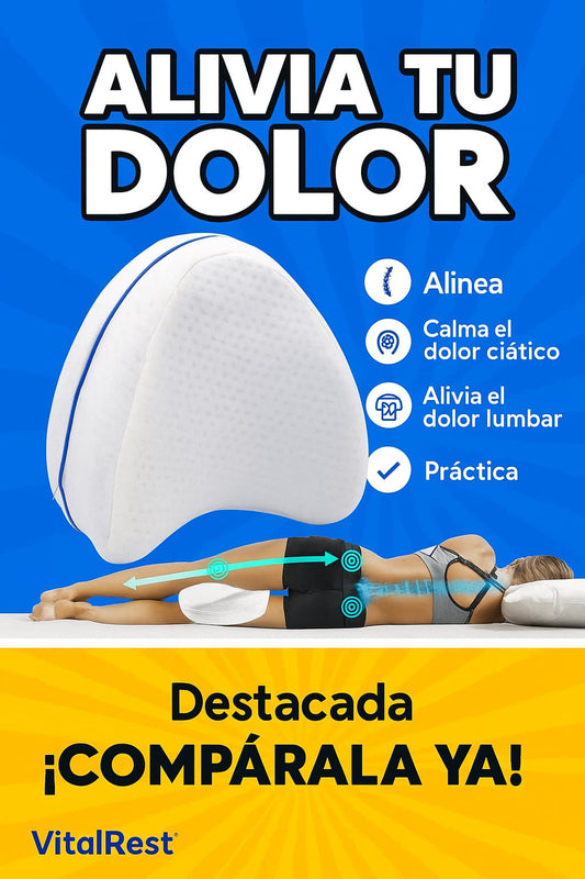VitalRest®- Almohada ergonómica alivia dolor lumbar y piernas.