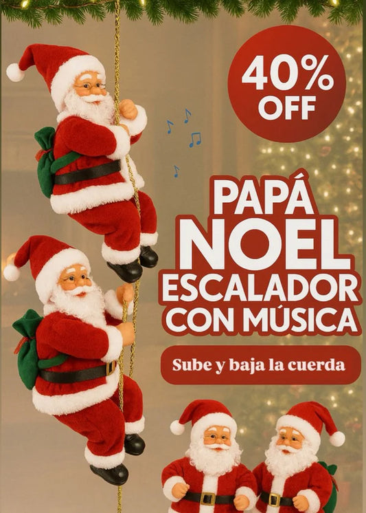 Oferta x2 Pápa Noel Escalador de Cuerda - 40% descuento solo mes de Octubre.